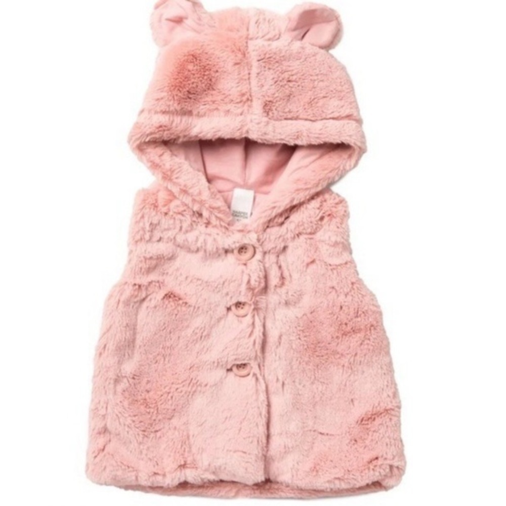 Harper Canyon Vest Wubby Teddy Pink Teddy Ear Sweatshirt